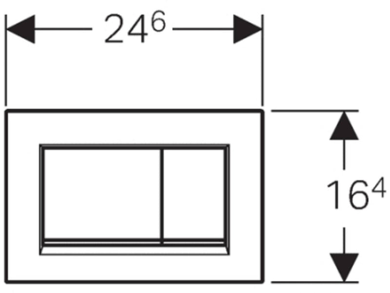 Geberit G115883KJ1 Sigma 30 Dual Flush 1.6/0.8 GPF Actuator Plate White/Polished Chrome