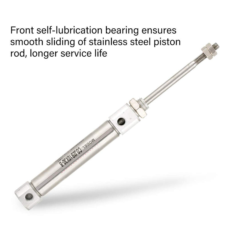 Pneumatic Air Cylinder CDJ2B10-30B 10mm Diameter 30mm Stroke Double Acting Stainless Steel 2 Hydraulic Cylinder