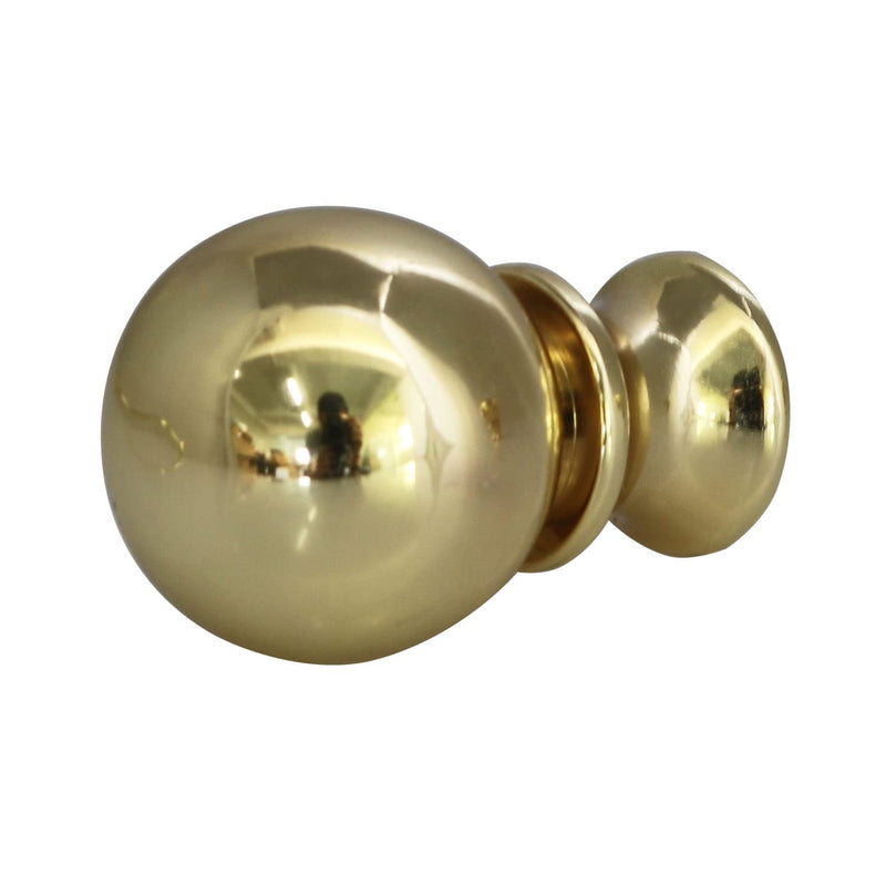 2PCS 1-1/2 Inch Lamp Finial Small Spherical Lamp Finishes for Lampshades, Polished Brass