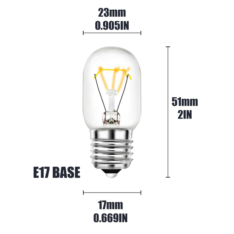 8206232A Microwave Light Bulb 125V 40W Microwave Light Bulbs Under Hood for Whirlpool Microwave Light Bulb and Microwave Oven Light Bulbs Under Hood E17 Base