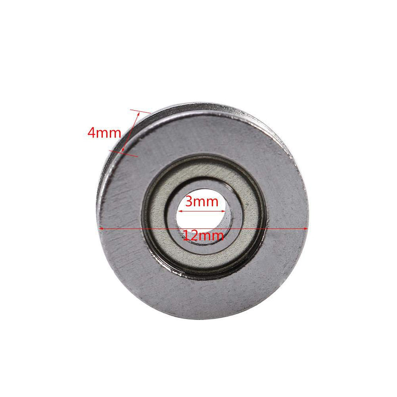 20pcs V623ZZ Miniature Steel V- Pulley Rail Ball Bearing Miniature Pulley Bearing Pulley 3x12x4mm for Rail Track Liner Motion System - NewNest Australia