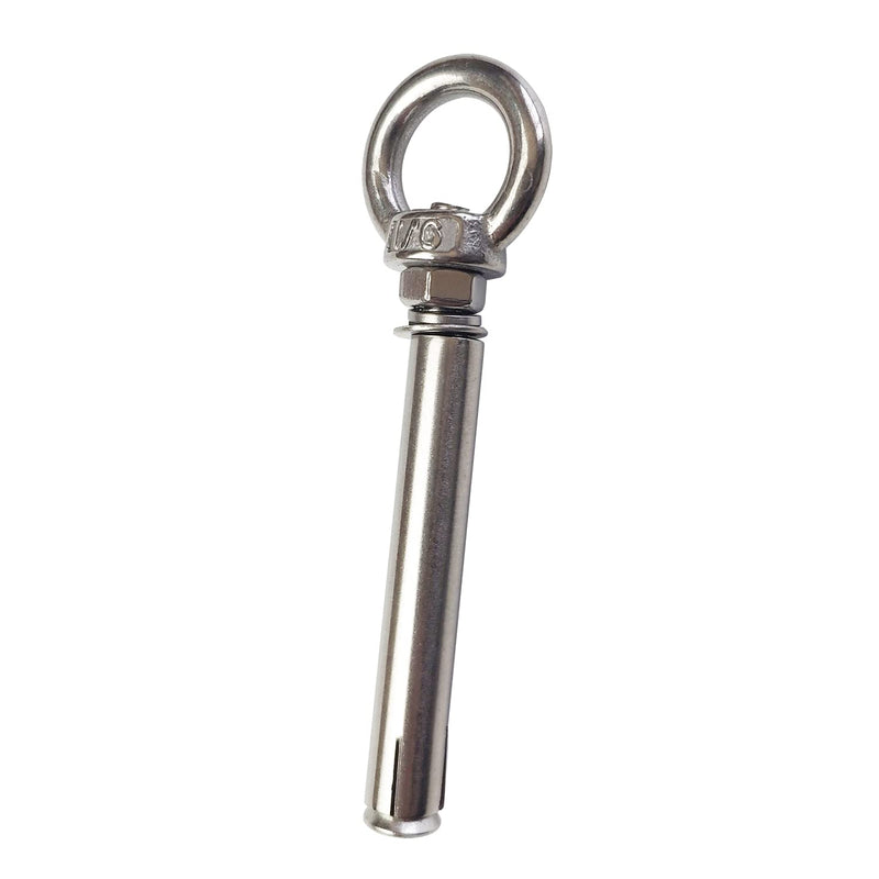 Expansion Bolts Anchor Bolt 5 Pack M6*80mm 304 Stainless Steel Expansion Screws Bolts Eyes Ring Fastener Wall Concrete M6*80