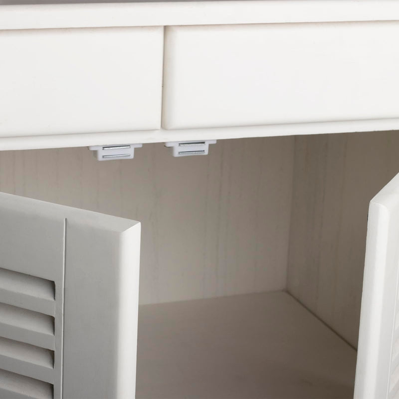 Cabinet Magnets Latch White Magnetic Door Catch for Cupboard Wardrobe and Shutter Hardware Magnetic Closure, Pack of 4