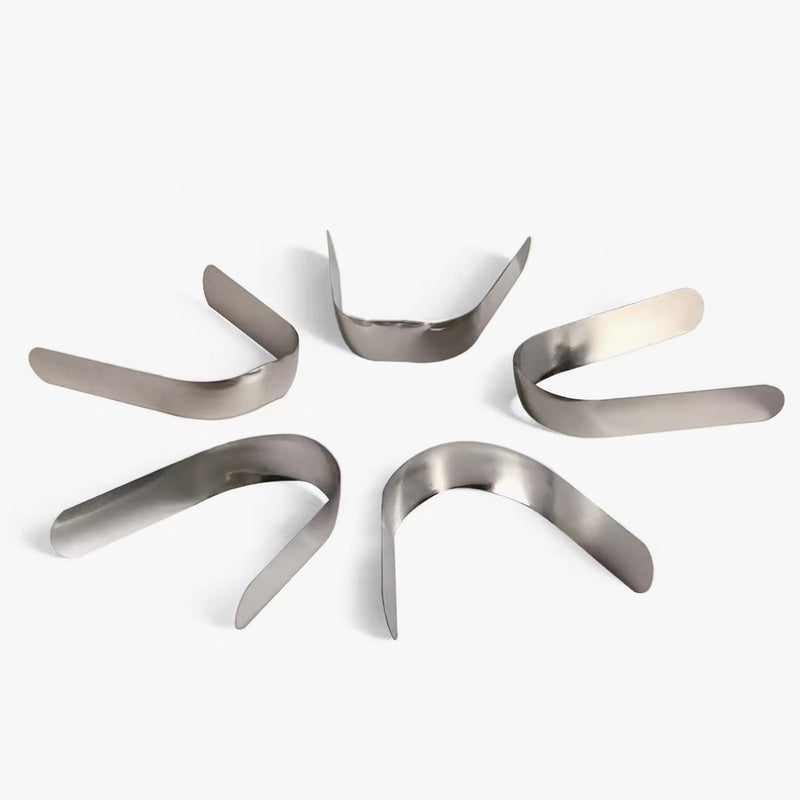 30Pc Dental Tofflemire Matrix Bands, Dental Contoured Matrices Orthodontic Contoured Matrix Stainless Steel Matrix Bands Dentistry Oral Material (0.03mm Thickness) 0.03mm Thickness