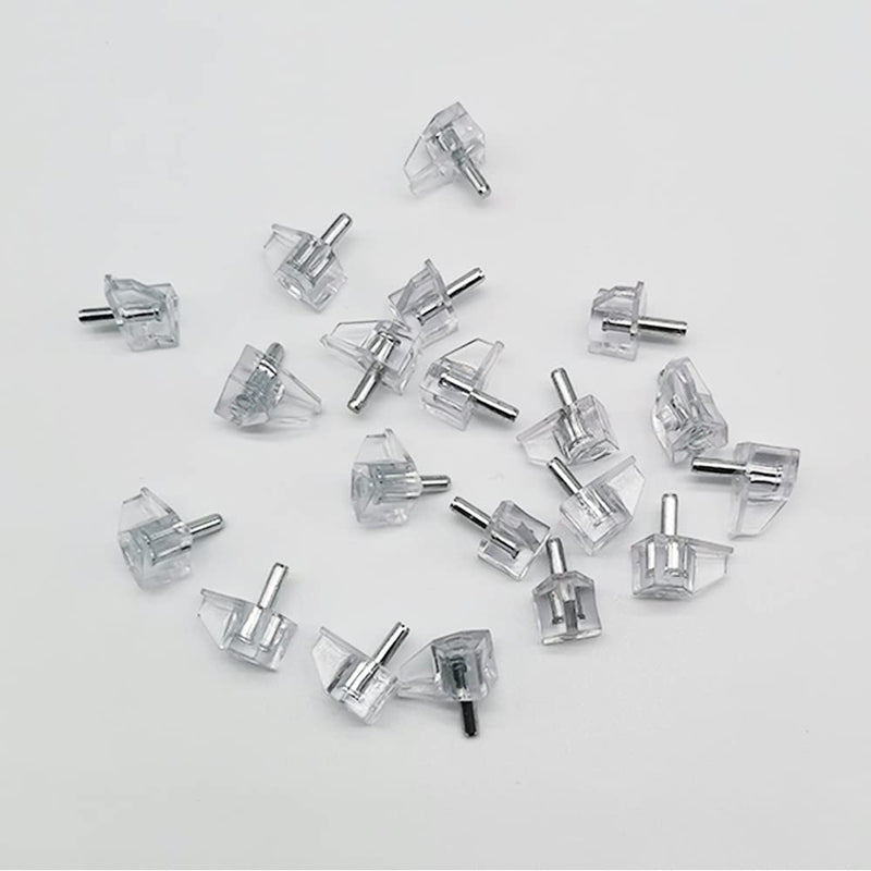 3 mm or 1/8 Inch Shelf Support Peg Clear Plastic Cabinet Shelf Support Pins Shelf Holder Replacement Peg for Kitchen Furniture Book Shelves (3mm)