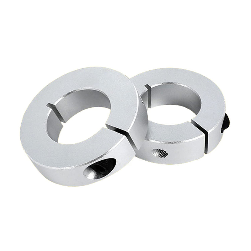 (Pack of 4) Shaft Collar Bore 6mm, Aluminum Alloy One Piece Shaft Collar Clamp Style, 20mm OD, 8mm Thickness, with M4 Set Screws 6mm Bore Size