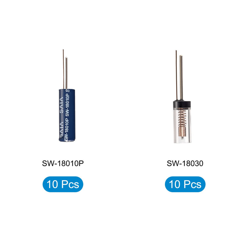 MECCANIXITY SW-18030 SW-18010P Vibration Switch 5mA Spring Electronic Sensor Switch, Clear, Blue, 10 Set