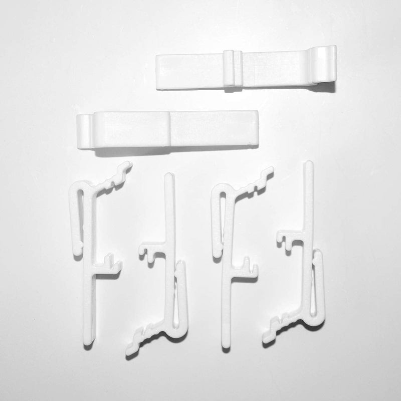 6pcs Valance Clip Vertical Blinds Dust Cover Holder Bracket for 1-1/2" or 1-9/16" Head Rails across the Top