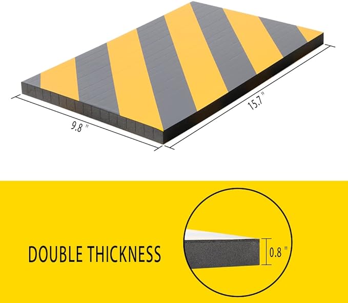 GUEQUITLEX Garage Wall Protection Foam Car Door Protector Wall Corner Guard Parking Garage Wall Edge Protector Protect Car Garage Wall Corner Edge Bumper Corner Guard 15.7*9.8*0.8 inch Black PB004PSP - NewNest Australia