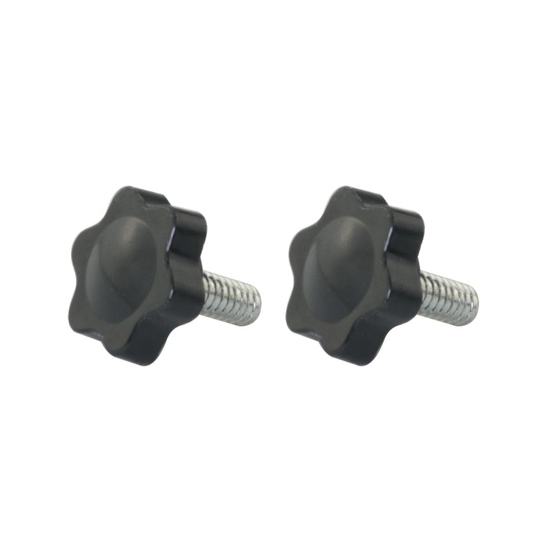 5PCS 1/4"-20 12mm Length Star Hand Knob Threaded Post Black Plastic Hex Shaped Clamping Knob Handle Hex Shaped Clamping Knob Handle Screw Length 12mm