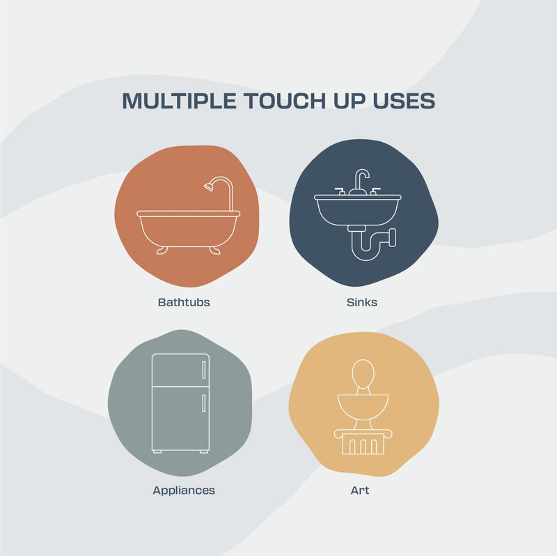 Porcelain + Appliance Touch Up Paint, Desert Beige, 20ml, High Gloss, w/Brush in Bottle, for Bathroom Fixtures, Metal 04) Desert Beige