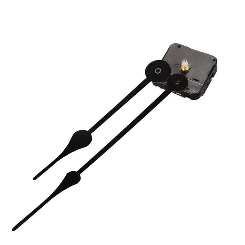 HILLHOME High Torque I Shaft Hands Quartz DIY Wall Clock Movement Mechanism with 9.1 Inch Long Spade Hand Battery Operated Repair Parts Replacement, 5/8 in Max Dial Thick, 1-1/10 in Total Length Shaft Length 1-1/ 10 Inch/ 28mm