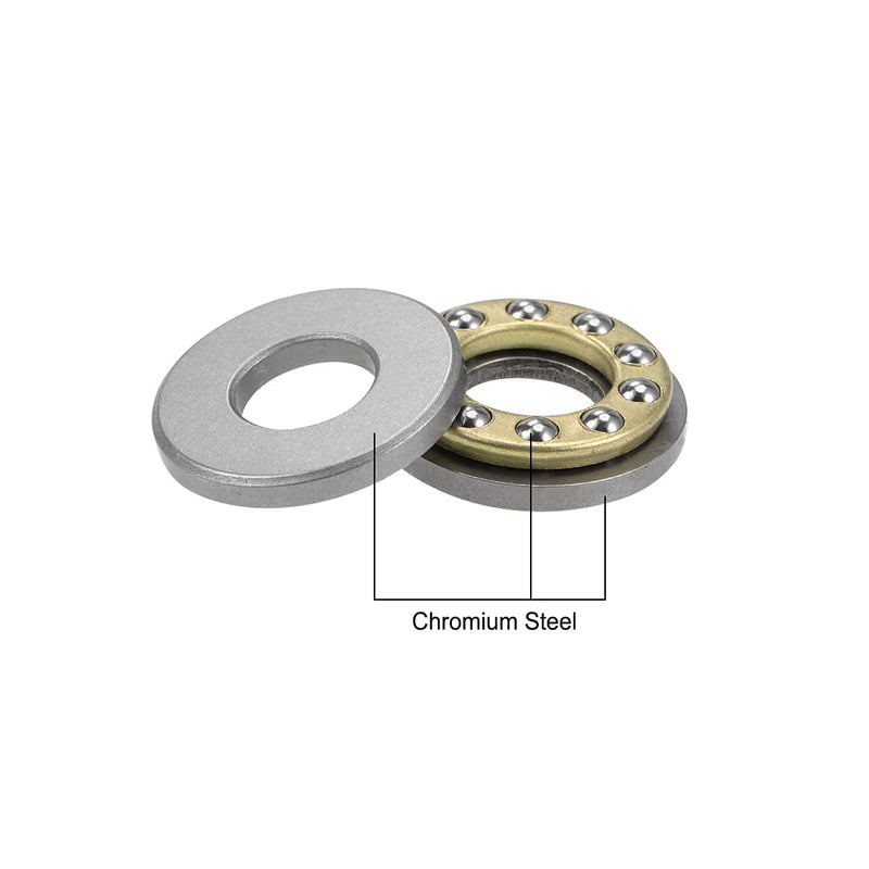 uxcell F9-20M Thrust Ball Bearings 9mm x 20mm x 7mm Chrome Steel Single Direction 2pcs 9mmx20mmx7mm