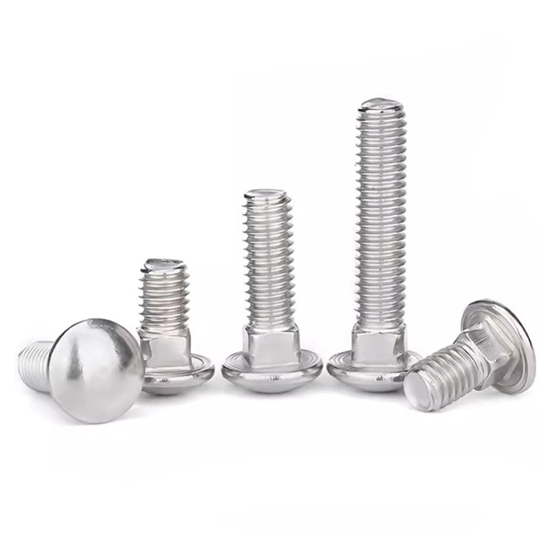 1/4-20 X 2 Carriage Bolts Screws, Stainless Steel 18-8 (304) Round Head Square Neck Carriage Bolts, Fully Threaded, Pack of 10 1/4-20 X 2"