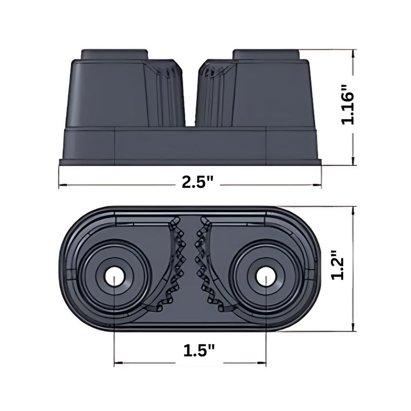 BLUESHARK Nylon Sailing Cam Cleat 130 for Line Sizes 1/8” in to 3/8” in (3-10mm) | 200 lb Safe Working Load 500 lb Breaking Load | Premium Quality 1 Pack