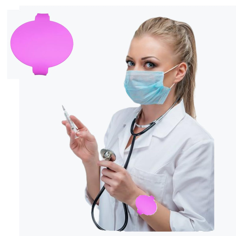 1Pcs Nurse Must Haves for Work Erasable Wrist Strap Reusable Patient Wrist Strap Silicone Memo Wrist Strap Notepad Vital Sign Recorder Wearable Wrist Strap Hands for Tech Supplies Grad Gift (Purple) Purple