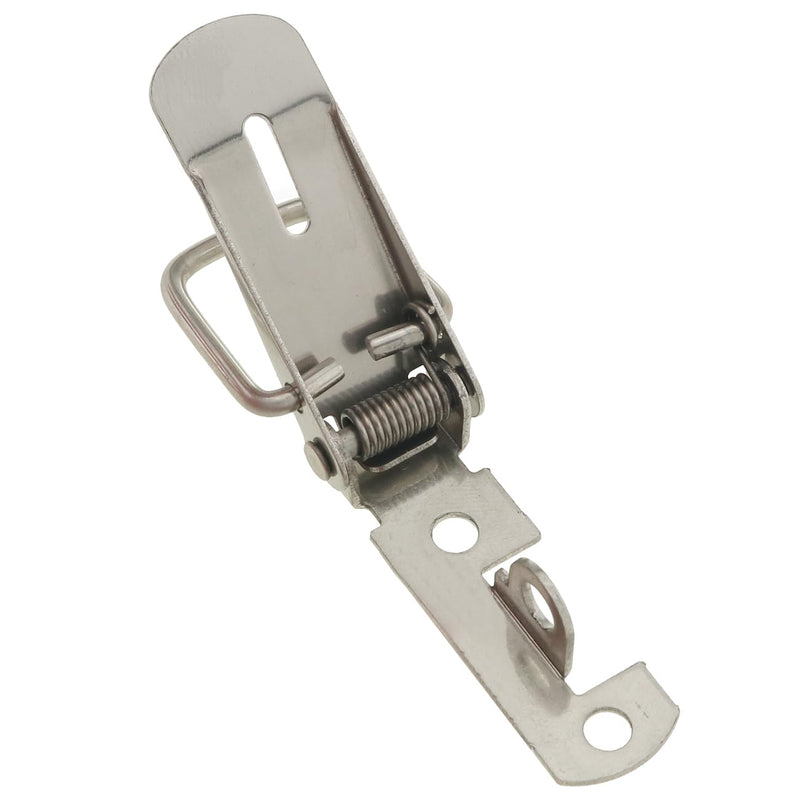4PCS Stainless Steel Spring Latch Buckle Clips Small Size 106 Duckbill Luggage Metal Fasteners Mini Locking Fasteners for Suitcases Toolboxes Drawers Chests Cabinets
