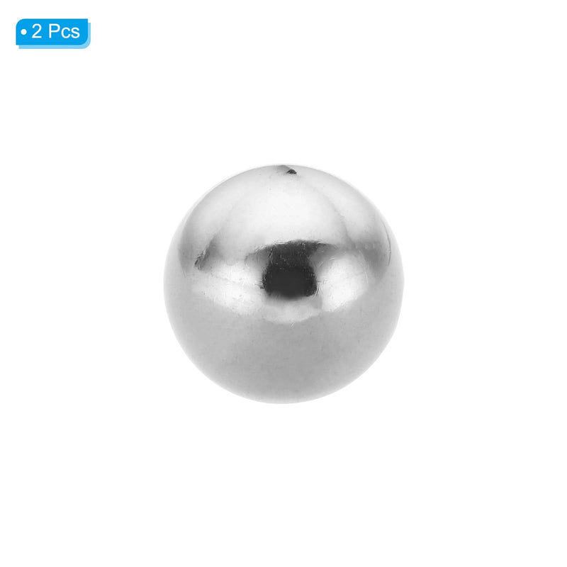 PATIKIL M8x25mm Ball Nuts Knob, 2 Pcs Female Thread 304 Stainless Steel Round Blind Hole Screw Cap Cover for Lighting Machinery DIY Decoration, Silver