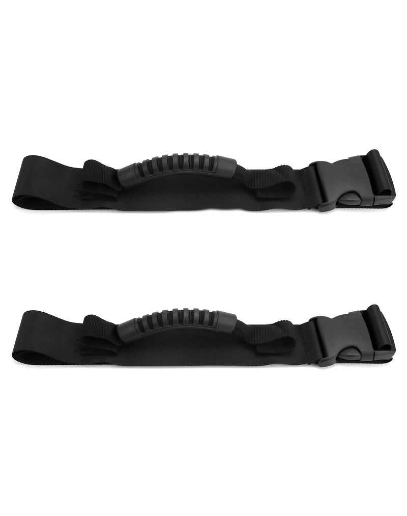 QWORK Carrying Strap with Handle, 2 Pack Heavy Duty Ordinary Luggage Lashing Strap Holder for Safe Moving and Lifting and Carrying of Heavy Cases, Groceries, Luggage