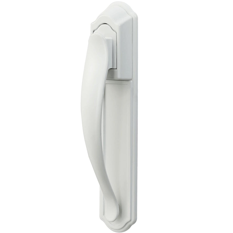 Ideal Security DX Pull Handle Set for Storm and Screen Doors, with Back Plate, White Modern