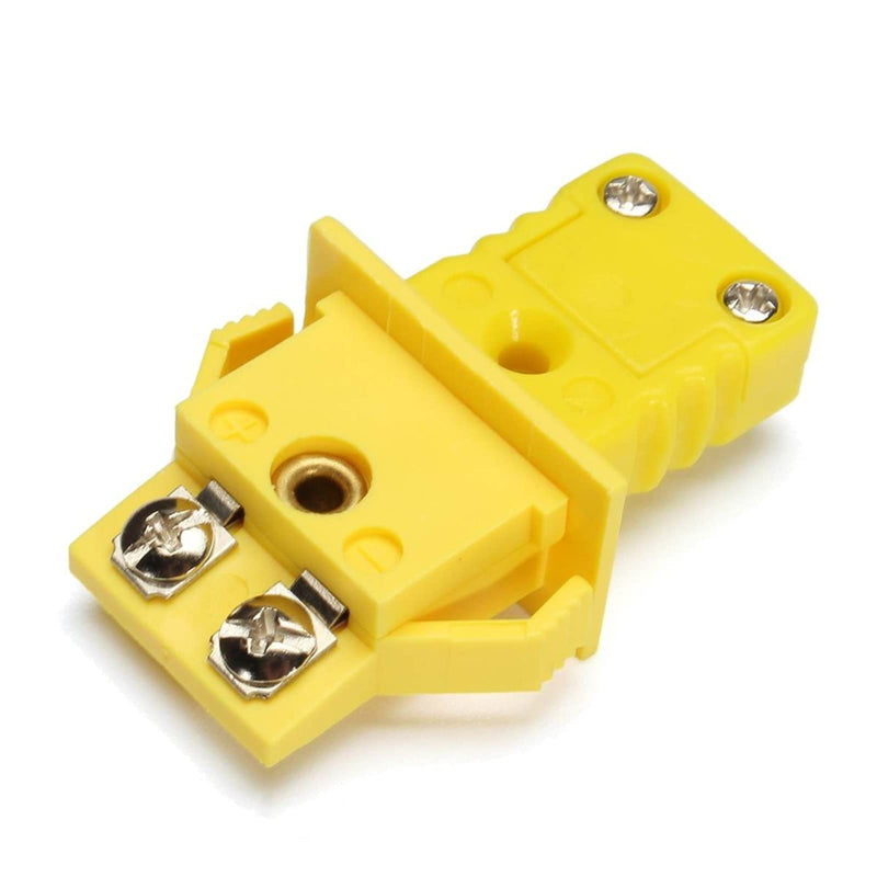 2Set K-Type Panel Mount Thermocouple Miniature Socket and Plug Connector(Yellow) Set of 2 K-Type Thermocouple