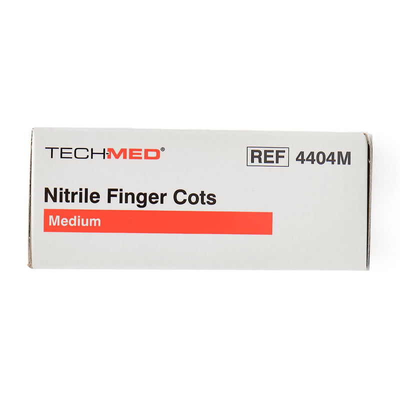 DUKAL 4404M Tech-Med Finger Cot, Medium, Nitrile (Pack of 144)