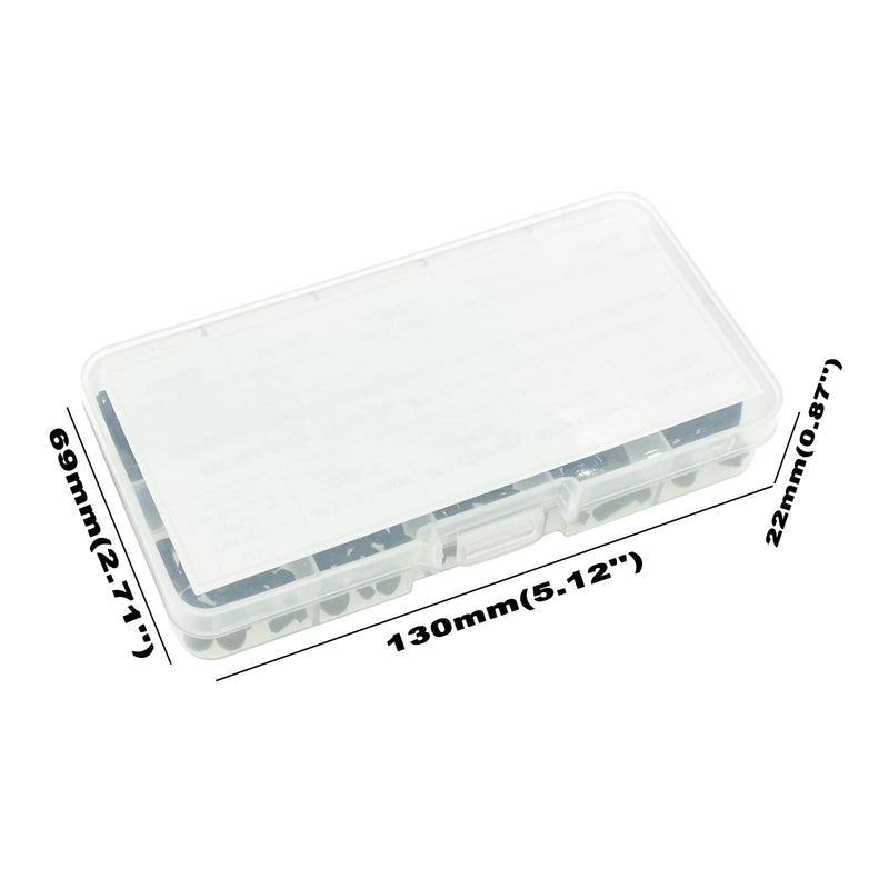 Metric M3 Phillips Pan Head Nylon Screws Nut Washer Assortment Kit,Screws Length:5mm to 25mm(Black)