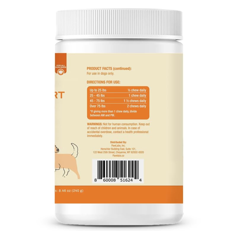 G-Max Joint Support for Dogs - Maximum Strength Hip & Joint Supplement with Glucosamine, Chondroitin, MSM etc - Relieves Arthritis Pain & Hip Dysplasia - Bacon Flavor, 60 Chews - PawsPlanet Australia
