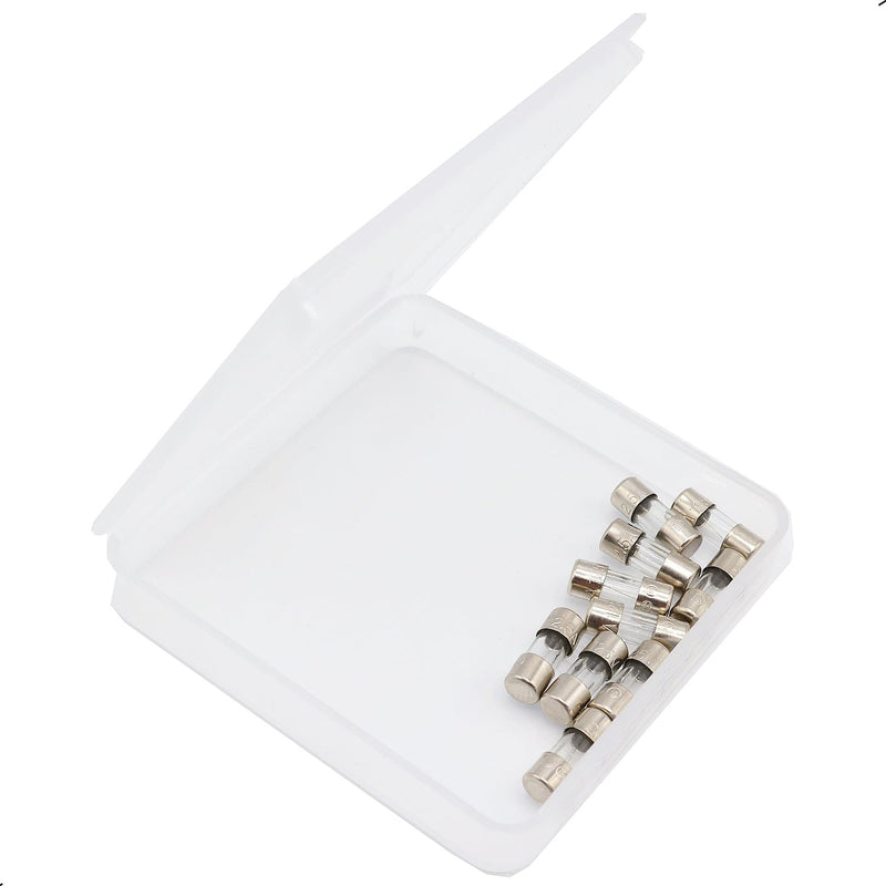SIXQJZML 10 Pack F2.5AL Fast-Blow Mini Fuse 2.5A 2.5amp 125V Glass Fuses 0.14 x 0.39 inch / 3.6 x 10 mm (125Volt) (F2.5A)