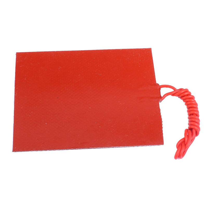 4PCS Silicone Heater Mat, Icstation Rubber Heating Mat 12V 25W Electric Blanket Flexible Mat Constant Temperature 80X100mm Red 4