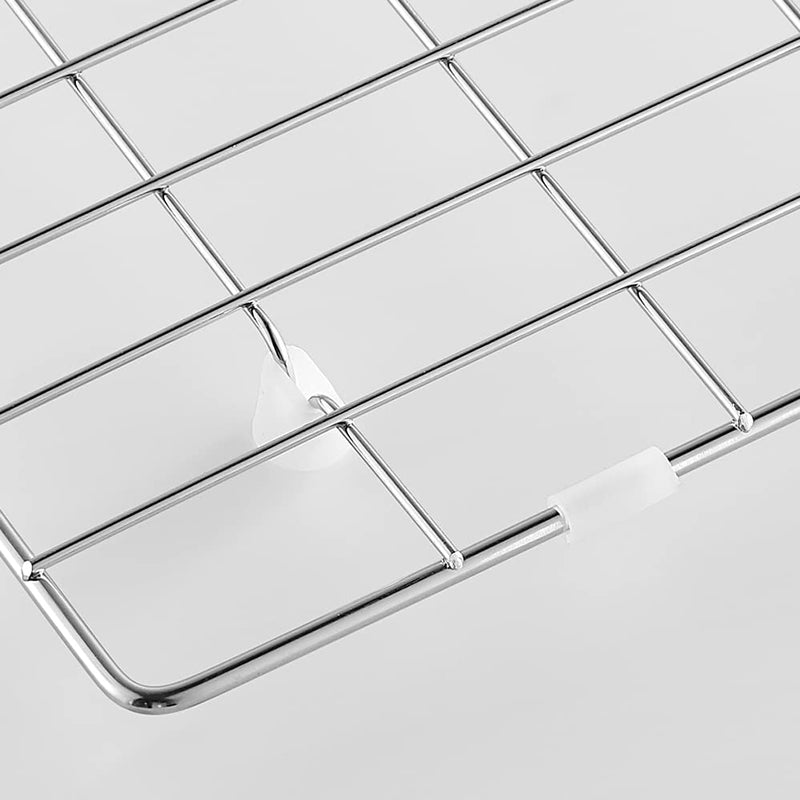 19.1 in. x 14.1 in. Rear Drain Kitchen Sink Bottom Grid with Supersoft Silicone Feet in 304 Grade Stainless Steel