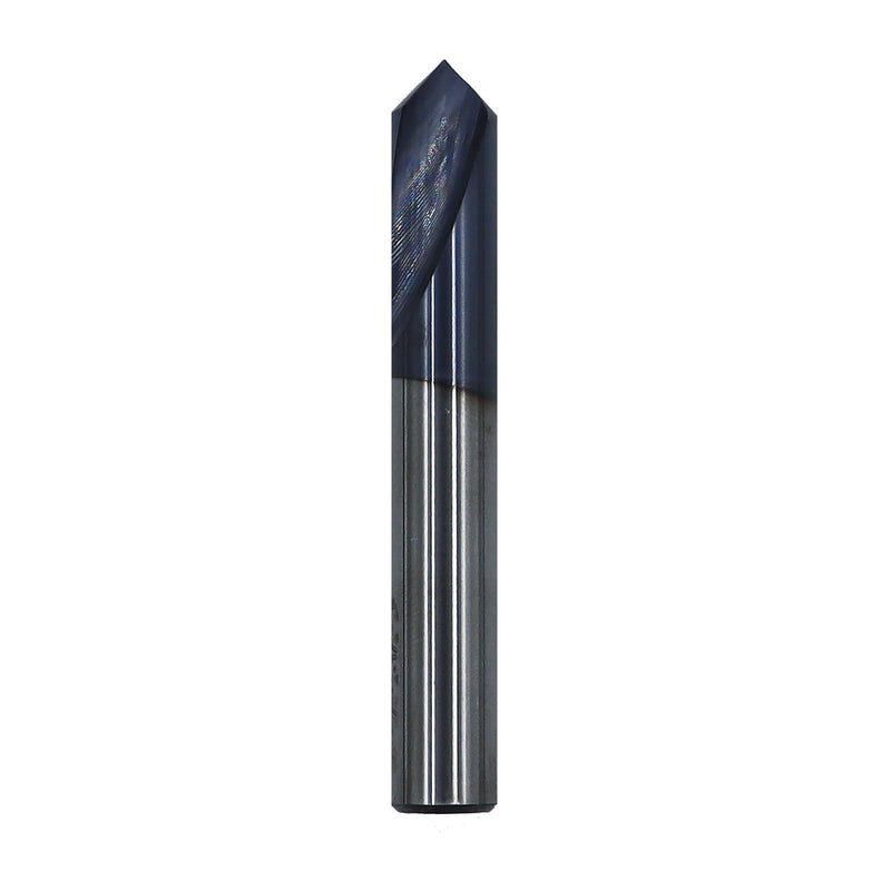2Pcs 3/8in Solid Carbide Spotting Drill,90 Degree,2 Flutes,AlTiN Coated Bits Tool for Medium Hardness Steel, Brass, Iron 2
