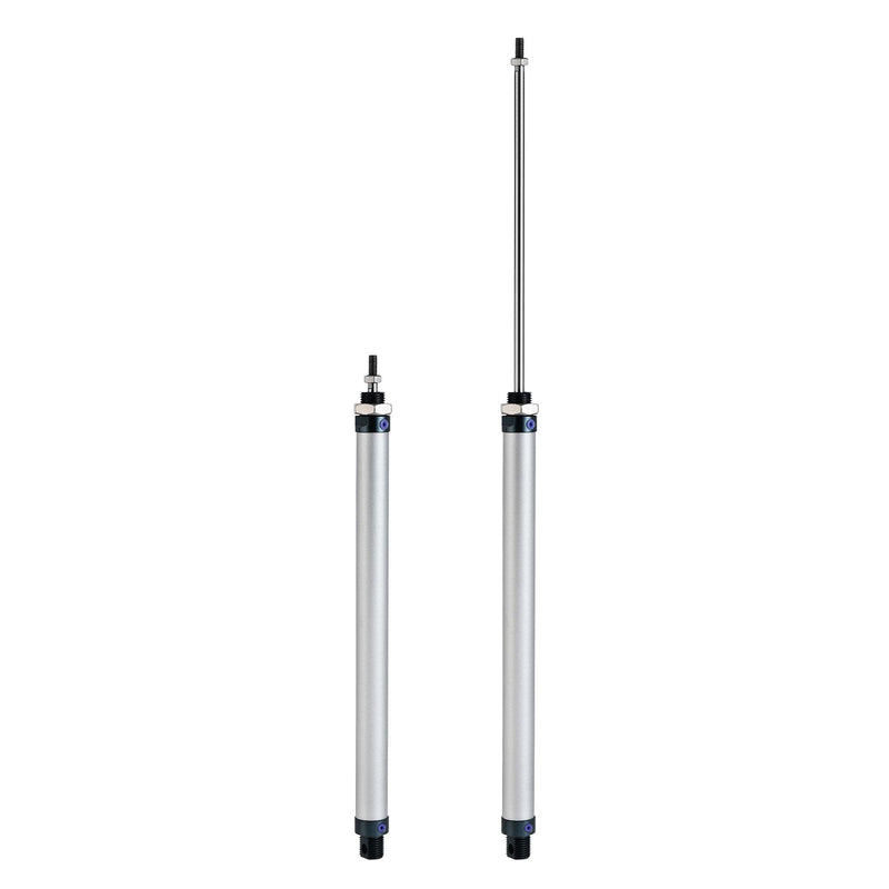 uxcell Pneumatic Air Cylinder 16mm Bore 200mm Stroke with Y Connector and Quick Fittings, MAL 16x200, for Automatic Equipment 16mmx200mm