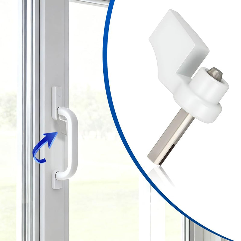 Sliding Door Thumb Turn Door for Pella Interior Handles Lock Knob Black (White) White