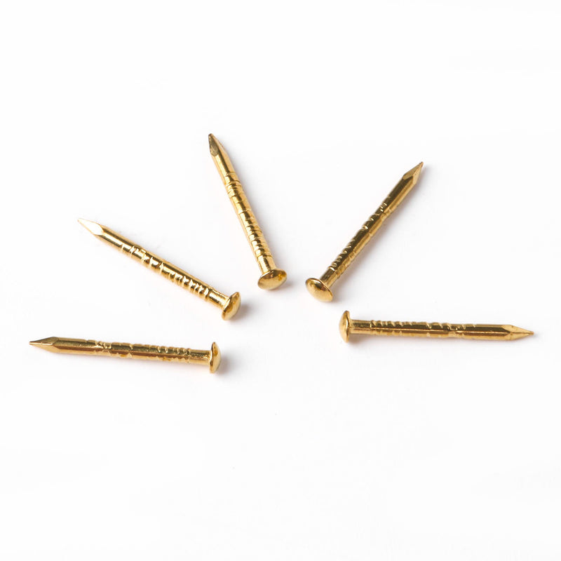 200 Pcs Antique Round Head Brass Copper Screw Nail Miniature Nails for Furniture Hinges Boxes Craft Projects 2.8x18mm