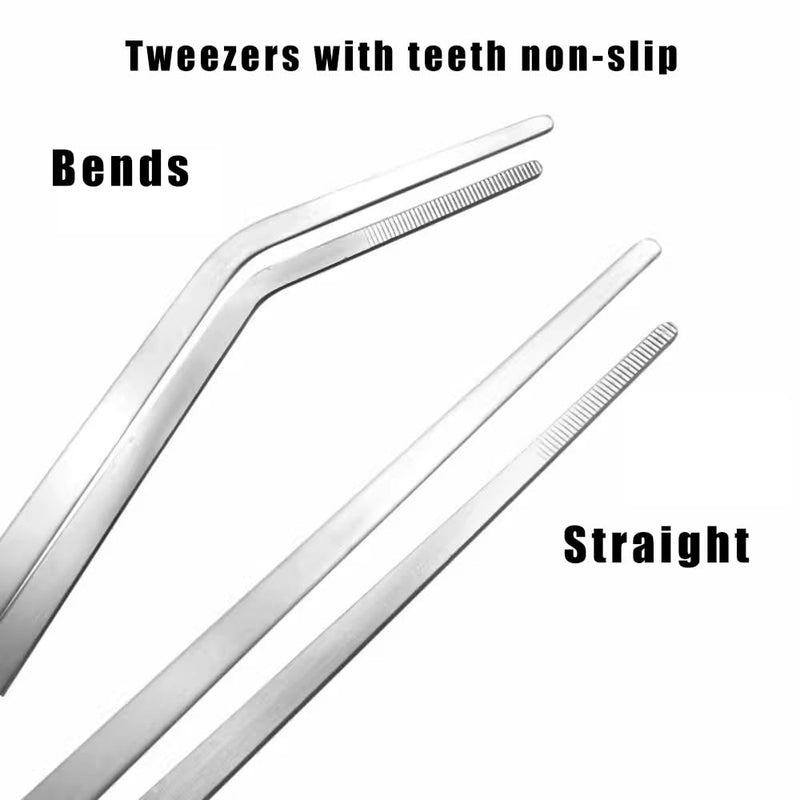 3Pcs Reptile Metal Feeding Tongs, Snake Tank Long Tweezers Fit Bearded Dragon Tarantula Spider Gecko Lizard Frog Turtle Ball Python Aquarium Terrarium - PawsPlanet Australia