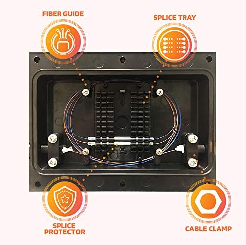 TEMPO Communications DFE100 Drop Fiber Enclosure Kit - Install Fiber Optic Cable Splices, Repair or Reconnect Fiber Optic Cables (Pro Grade)