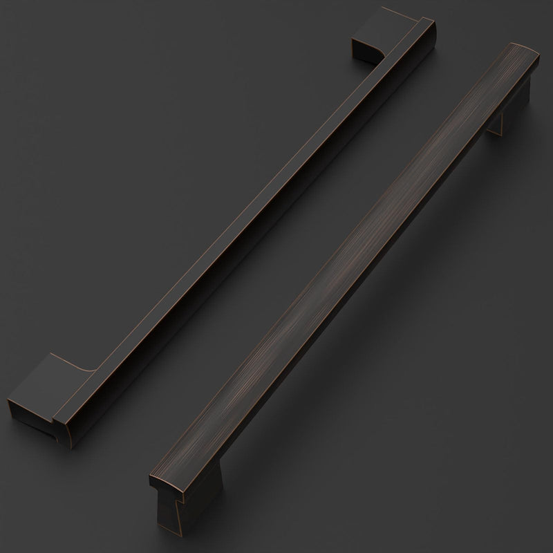 Amerdeco 10 Pack Oil Rubbed Bronze Cabinet Pulls 10 Inch(254MM) Hole Centers Kitchen Cabinet Handles Hardware Kitchen Handles for Cabinets Cupboard Handles Drawer Pulls… 10"/254MM Hole Center