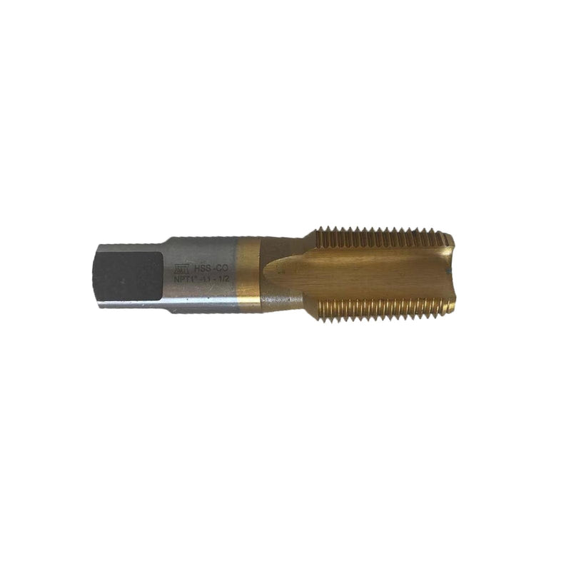 NPT Tap Pipe Thread,High Speed Steel Cobalt-Titanium Coating,Inch Straight Flute Taps – NPT Threading Tools for Pipe Work DRINYOUNG (Straight NPT1") Straight NPT1"