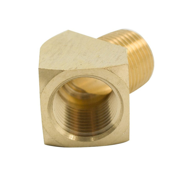 Legines 45 Degree Street Elbow 1/8" NPT Male x 1/8" NPT Female Brass Pipe Fitting (Pack of 2) 1/8" NPT Female x 1/8" NPT Male