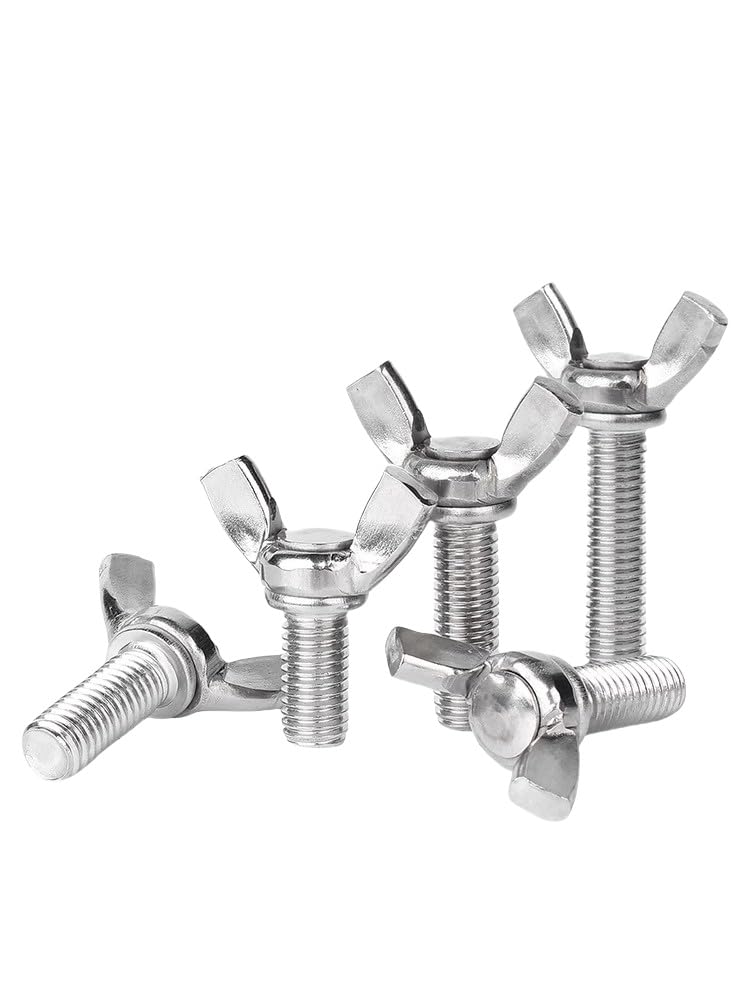 304 Stainless Steel Wing Butterfly Screws Bolts,Wing Bolt,Machine Fastener,Thumb Hand Screws for Electronic Equipment (1/4" - 20 x 3/4",5) 1/4" - 20 x 3/4" 5