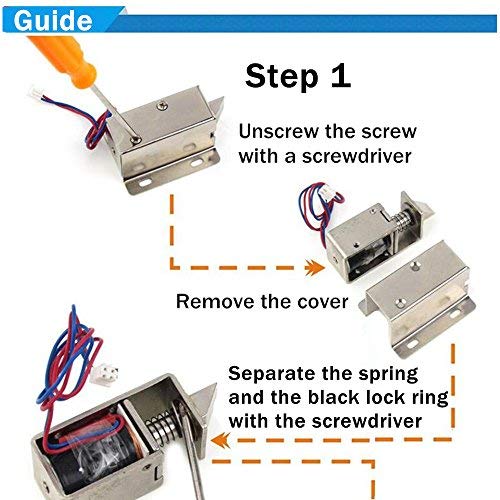 Electromagnetic Lock Solenoid Electric Lock, DC 12V Mini Electric Control Lock Tongue Latch Assembly Solenoid for File Cabinet Drawer Door