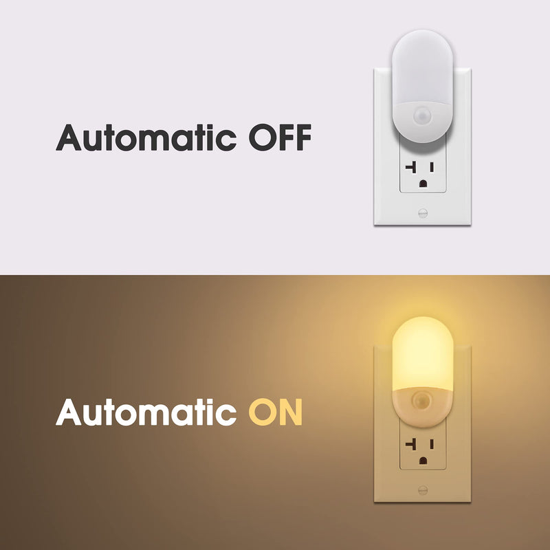 L LOHAS LED Night Lights Plug into Wall, [𝟐 Pack] LED Dimmable Night Light with Light Sensors, 30/60LM Adjustable Brightness Nightlights, Soft White 3000K Automatic Night Light for Kid, Hallway