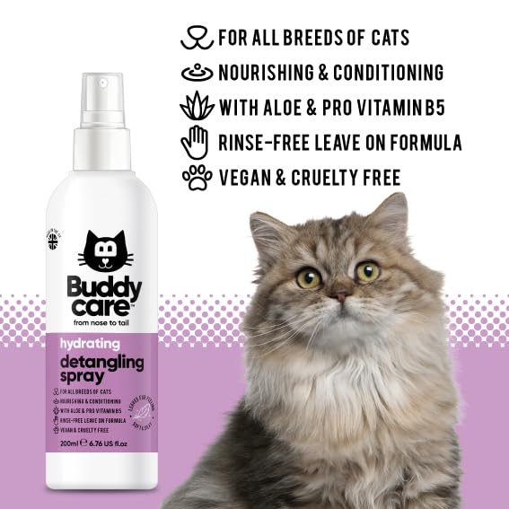 Cat Detangling Spray Easy-to-Use Detangling Spray for Cats | Rinse-Free Leave On Formula - PawsPlanet Australia