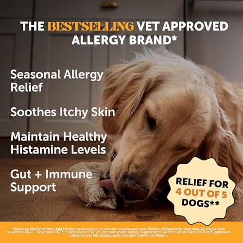 Pet Honesty Dog Wellness Virtual Bundle – Allergy Relief Immunity Chews (90 Ct) + Brush Buddies Dental Sticks for Medium Dogs (15 Ct) – Itch Support, Plaque & Breath Care