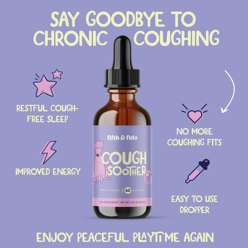 Dog Cough Treatment - Kennel Cough Treatment for Dogs - Gentle Dog Congestion Relief - Kennel Cough Treatment at Home - Natural Dog Cough Suppressant - Liquid Dog Cough Relief Bacon - PawsPlanet Australia