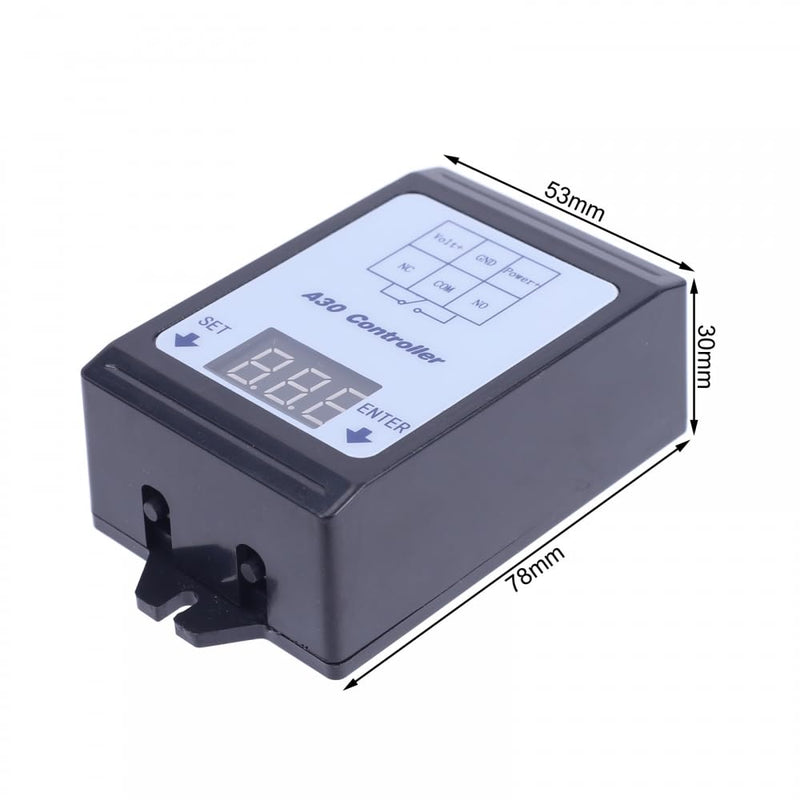 Voltage Monitor Module, A30-U1 30A DC 99.9V Voltage Detection Control Relay with Delay Battery Charge Discharge Timer with Overvoltage Undervoltage Control