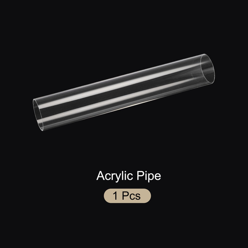 10" Clear Plastic Rigid Pipe 42mm x 45mm(1.7" x 1.75") Acrylic Tube Round Polycarbonate Tubing, [for Plumbing, Hydraulics, Aquarium, DIY] 1.7" x 1.75"