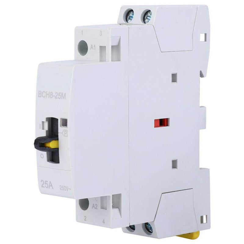 Household AC Contactor BCH8-25M 2P25A 24V Universal Motor Contactor with Manual Function 2NO Electrical Equipment Manual Control Motor Contactors