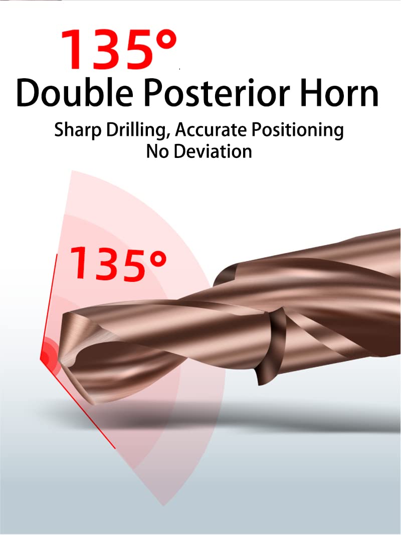 M35 HSS-CO Cobalt Two Stage Step Drill Bit Screw Counterbore Twist Countersink Drill for Stainless Drilling and Chamfering M10 90